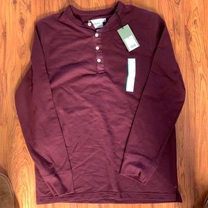 Mens long sleeve heavy button button shirt
